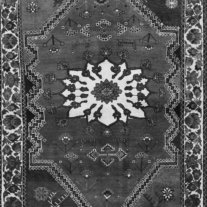 Serging Thickness of Machine Washable Persian Gray Traditional Rug, wshtr1424gry