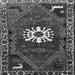 Round Machine Washable Persian Gray Traditional Rug, wshtr1424gry