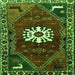 Round Machine Washable Persian Green Traditional Area Rugs, wshtr1424grn