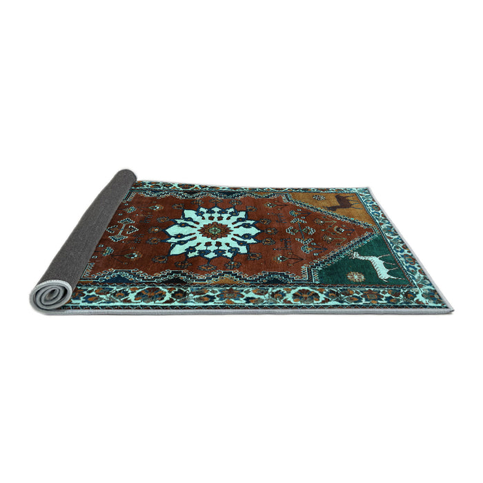 Sideview of Persian Light Blue Traditional Rug, tr1424lblu