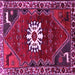 Square Machine Washable Persian Pink Traditional Rug, wshtr1424pnk