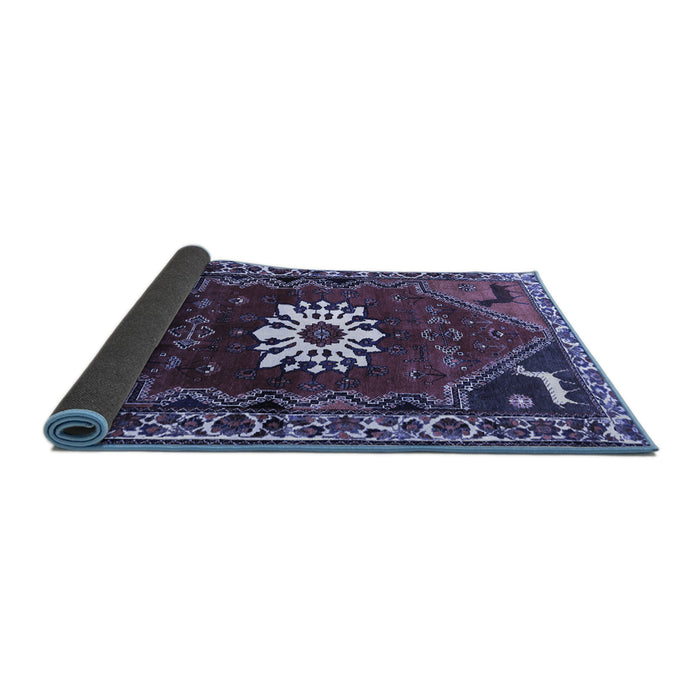 Sideview of Persian Blue Traditional Rug, tr1424blu