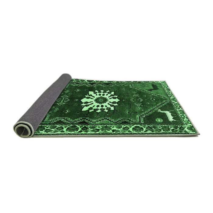 Sideview of Persian Emerald Green Traditional Rug, tr1424emgrn