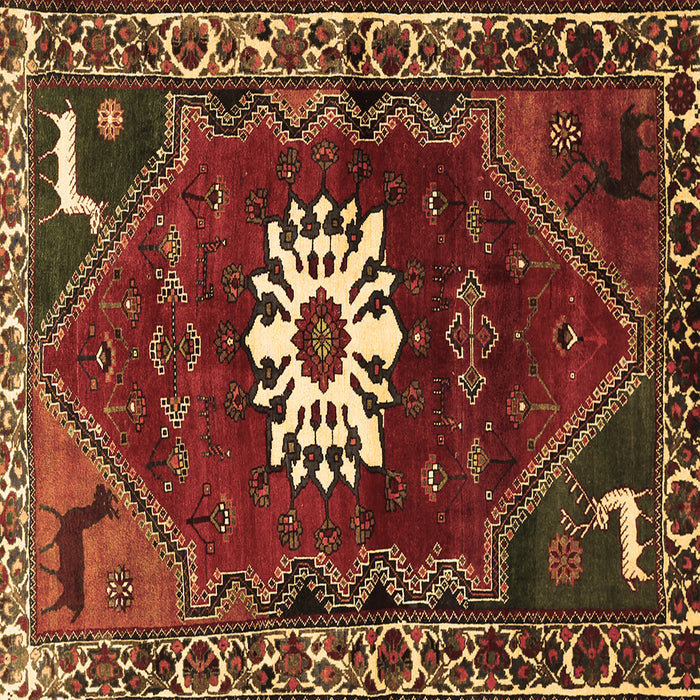 Square Persian Brown Traditional Rug, tr1424brn