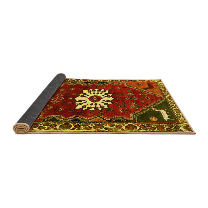 Sideview of Persian Yellow Traditional Rug, tr1424yw