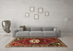 Machine Washable Persian Brown Traditional Rug in a Living Room,, wshtr1424brn