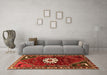 Machine Washable Persian Orange Traditional Area Rugs in a Living Room, wshtr1424org