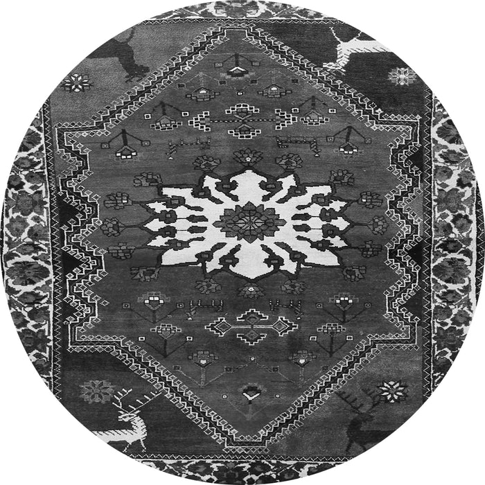 Machine Washable Persian Gray Traditional Rug, wshtr1424gry