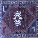 Square Machine Washable Persian Blue Traditional Rug, wshtr1424blu