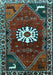 Machine Washable Persian Light Blue Traditional Rug, wshtr1424lblu