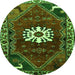 Machine Washable Persian Green Traditional Area Rugs, wshtr1424grn