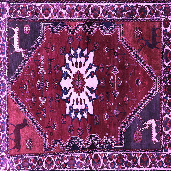 Square Persian Purple Traditional Rug, tr1424pur