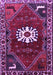 Machine Washable Persian Purple Traditional Area Rugs, wshtr1424pur