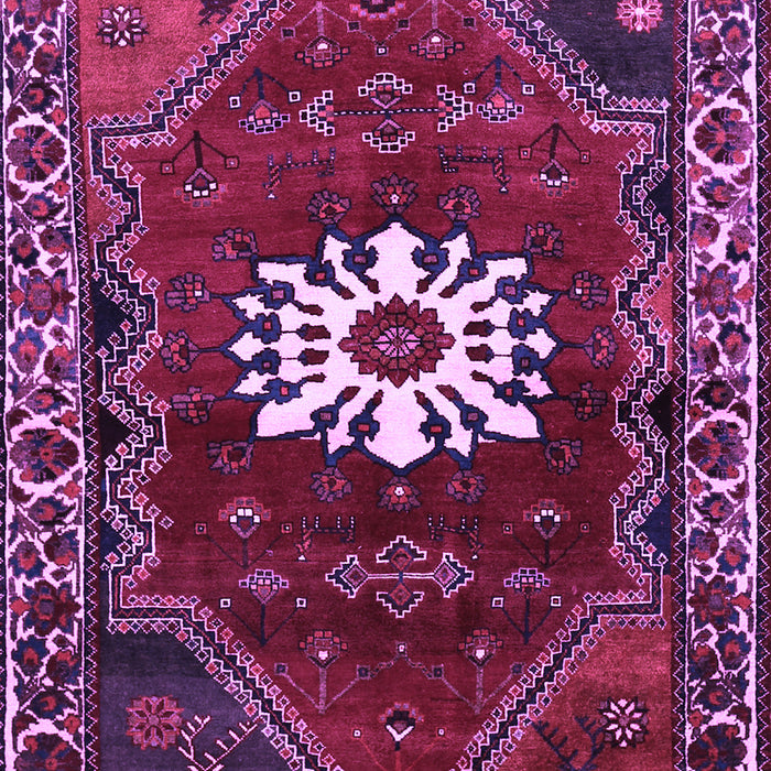 Machine Washable Persian Purple Traditional Area Rugs, wshtr1424pur