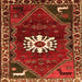 Round Machine Washable Persian Orange Traditional Area Rugs, wshtr1424org