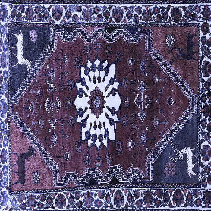 Square Persian Blue Traditional Rug, tr1424blu