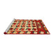 Sideview of Machine Washable Traditional Red Rug, wshtr1425