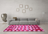 Machine Washable Persian Pink Traditional Rug, wshtr1425pnk