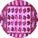Round Persian Purple Traditional Rug, tr1425pur