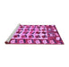 Sideview of Machine Washable Persian Purple Traditional Area Rugs, wshtr1425pur