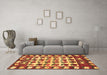 Machine Washable Persian Brown Traditional Rug in a Living Room,, wshtr1425brn