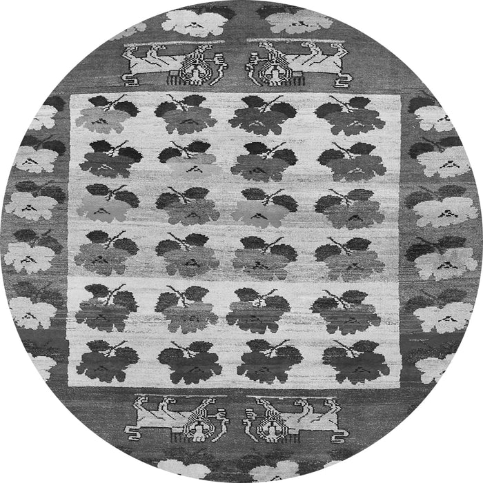Square Persian Gray Traditional Rug, tr1425gry