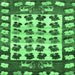Square Persian Emerald Green Traditional Rug, tr1425emgrn
