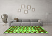 Machine Washable Persian Green Traditional Area Rugs in a Living Room,, wshtr1425grn