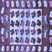 Square Persian Blue Traditional Rug, tr1425blu