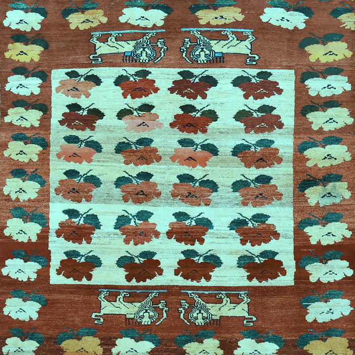 Square Persian Light Blue Traditional Rug, tr1425lblu
