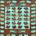 Square Persian Light Blue Traditional Rug, tr1425lblu
