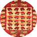 Square Persian Orange Traditional Rug, tr1425org