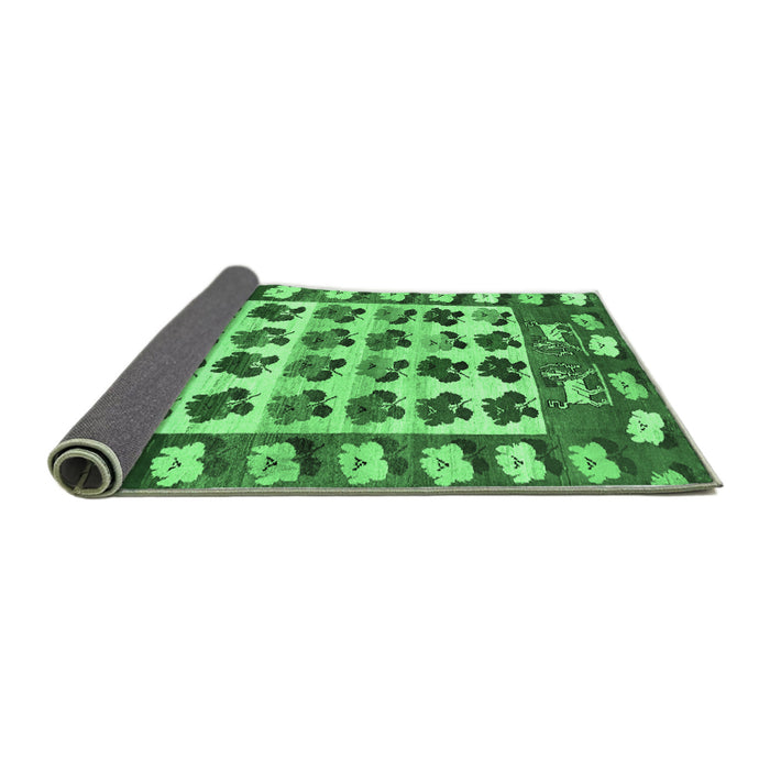 Sideview of Persian Emerald Green Traditional Rug, tr1425emgrn