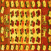 Square Persian Yellow Traditional Rug, tr1425yw