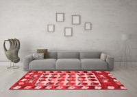 Machine Washable Persian Red Traditional Rug, wshtr1425red