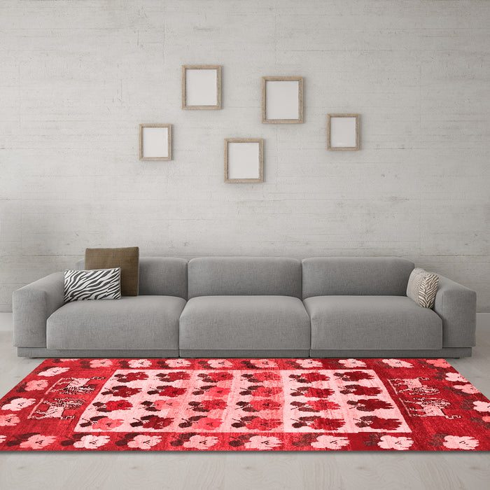 Traditional Red Washable Rugs