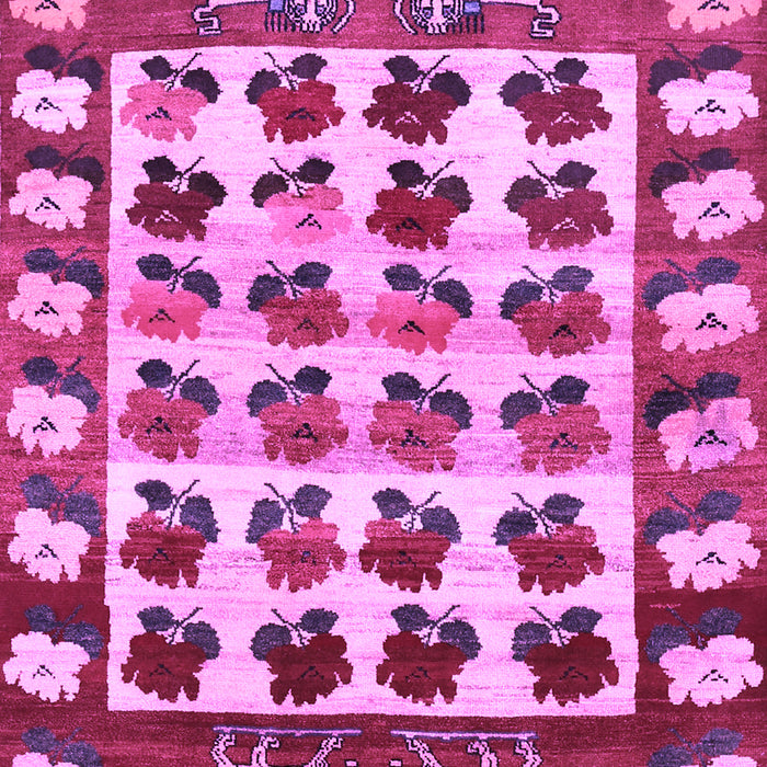 Machine Washable Persian Purple Traditional Area Rugs, wshtr1425pur