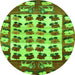 Square Persian Green Traditional Rug, tr1425grn