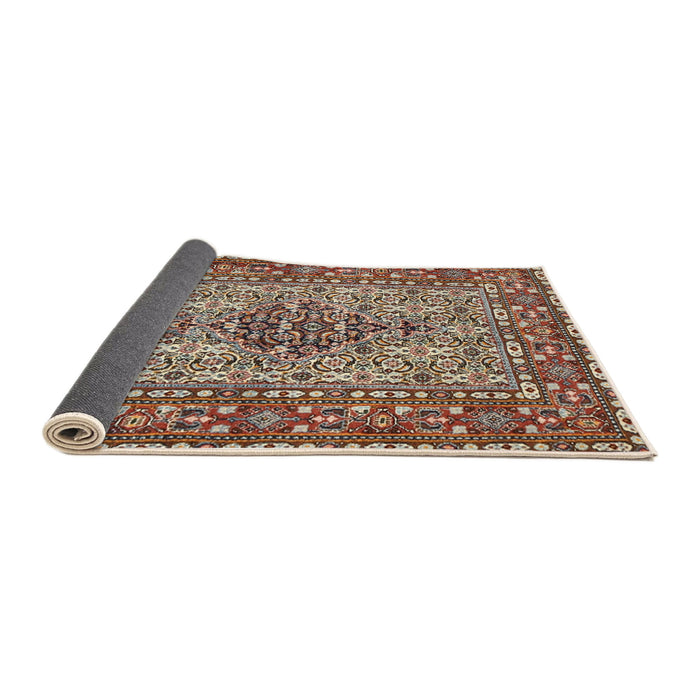 Sideview of Traditional Light French Beige Brown Persian Rug, tr1426