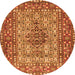 Square Persian Orange Traditional Rug, tr1426org