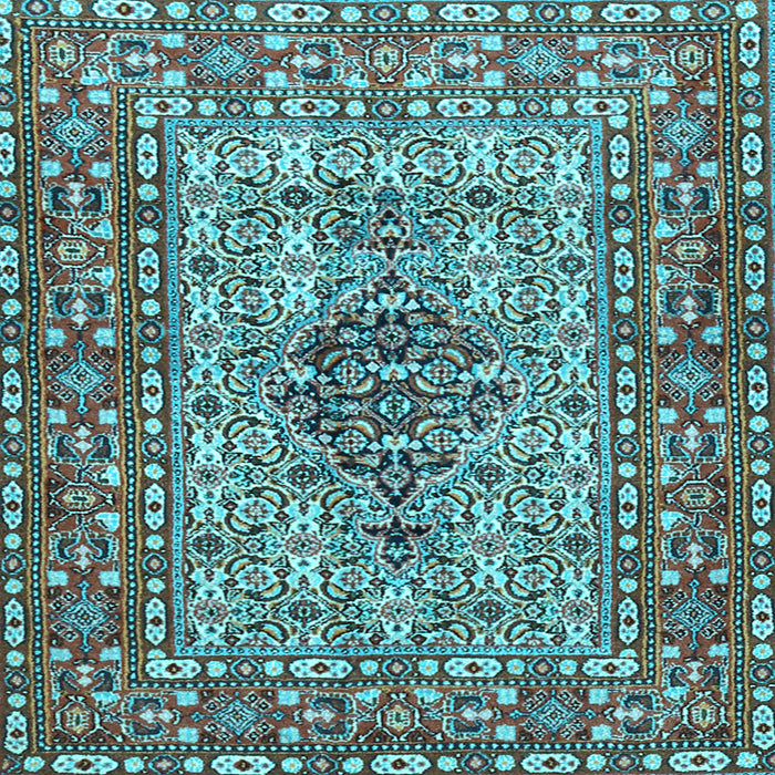 Square Persian Light Blue Traditional Rug, tr1426lblu