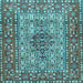 Square Persian Light Blue Traditional Rug, tr1426lblu