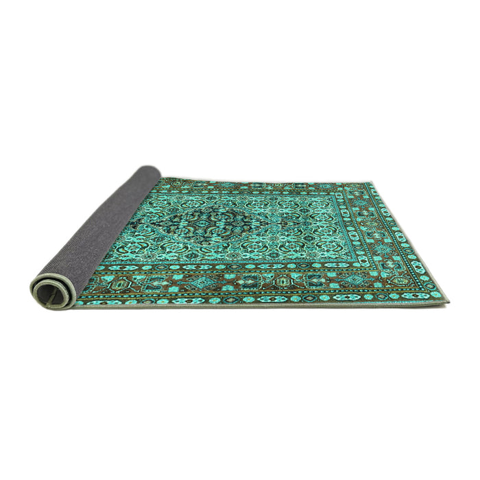 Sideview of Persian Turquoise Traditional Rug, tr1426turq