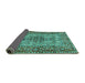 Sideview of Persian Turquoise Traditional Rug, tr1426turq