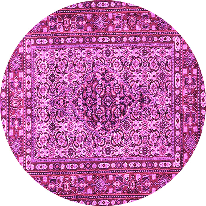 Round Persian Pink Traditional Rug, tr1426pnk