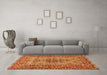 Machine Washable Persian Orange Traditional Area Rugs in a Living Room, wshtr1426org