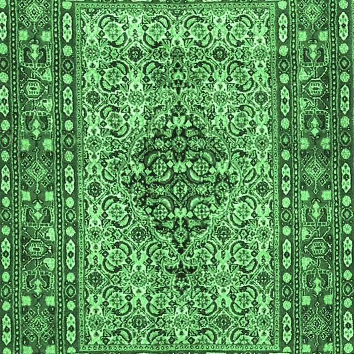 Machine Washable Persian Emerald Green Traditional Area Rugs, wshtr1426emgrn