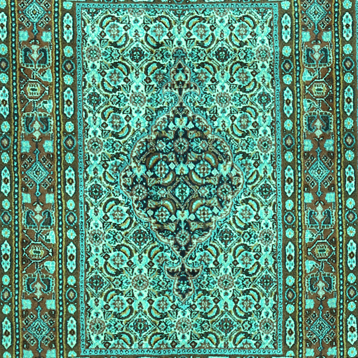 Machine Washable Persian Turquoise Traditional Area Rugs, wshtr1426turq