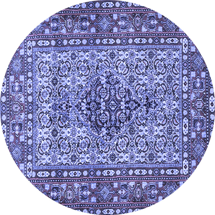 Round Persian Blue Traditional Rug, tr1426blu