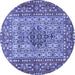 Round Persian Blue Traditional Rug, tr1426blu